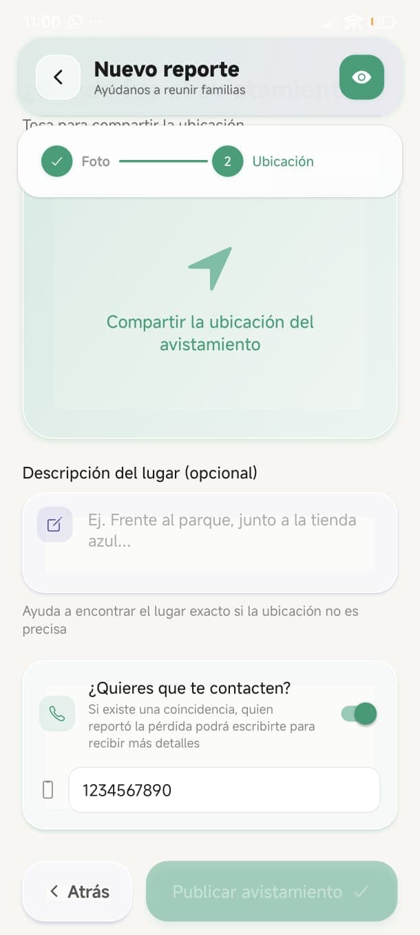 Y decides si dejas tu contacto