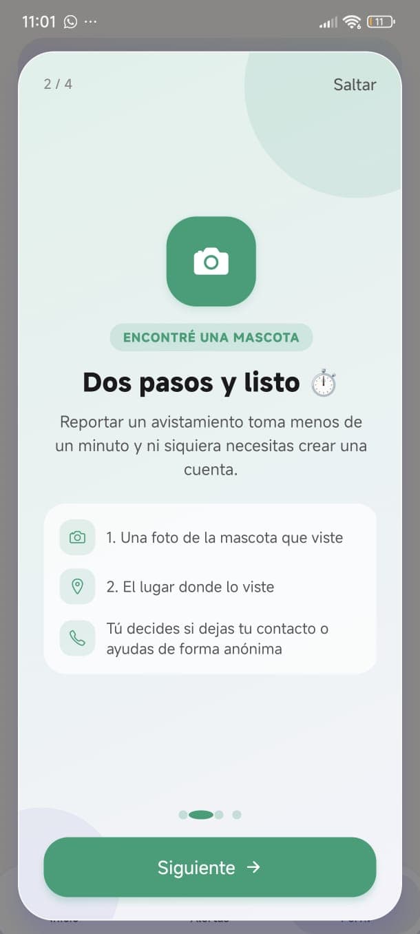 Encontré una mascota